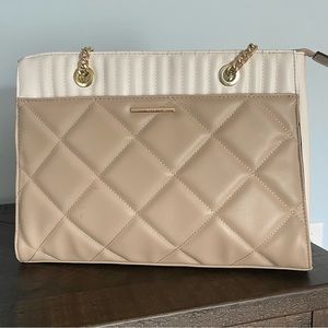 Aldo two tone handbag with chain handle - Neutral and white